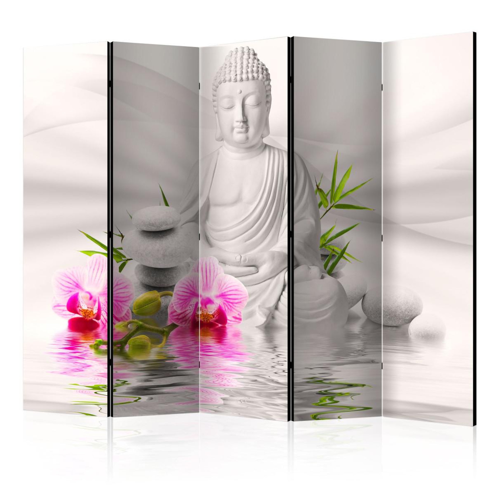 Paris Prix Paravent 5 volets  buddha & orchids  172x225cm