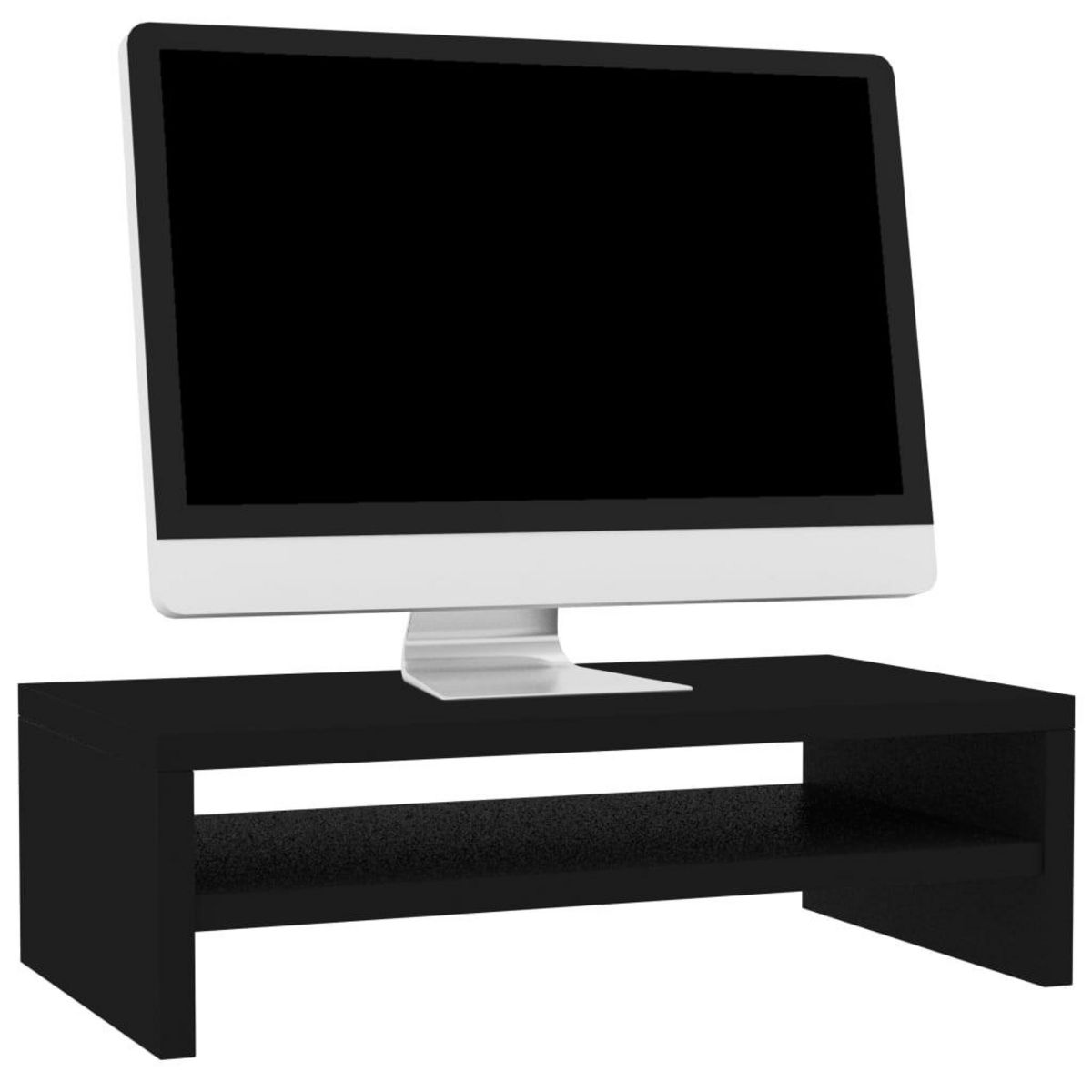 VIDAXL Support de moniteur Noir 42 x 24 x 13 cm Bois d'ingenierie