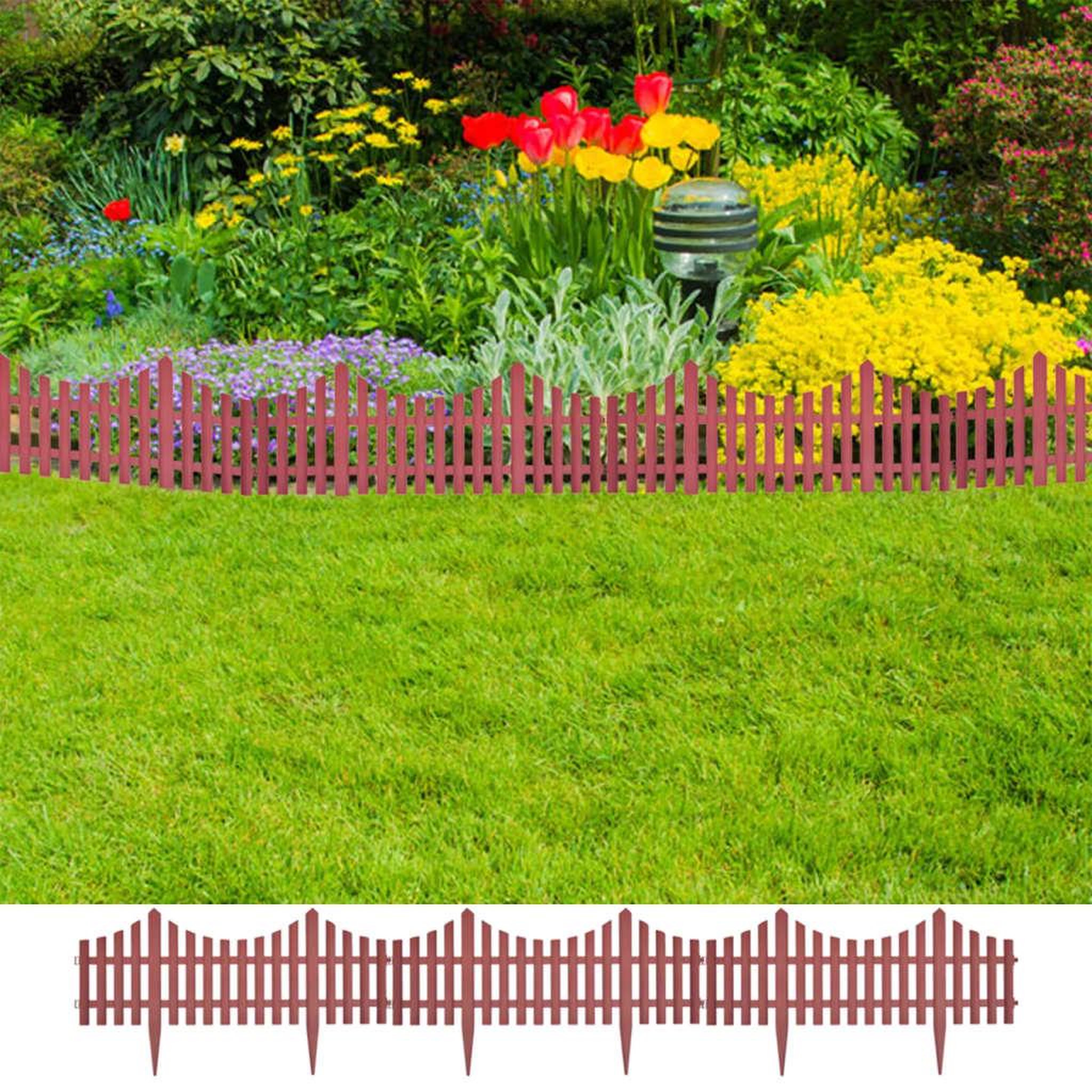 Voir la diapositive 1 : VIDAXL Bordures de pelouse 17 pcs 10 m Marron