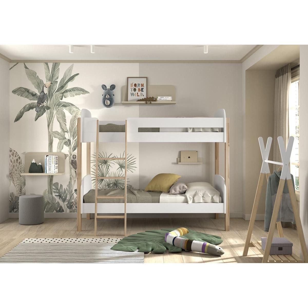 Vipack Lit superposé Kiddy blanc 90x200 cm