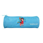 Bagtrotter Bagtrotter - Vaiana - Disney - Trousse Scolaire Ronde - Bleu - 1 Compartiment Zippé - 22x7x7cm - Matière Polyester - Accessoire et Papeterie Scolaire