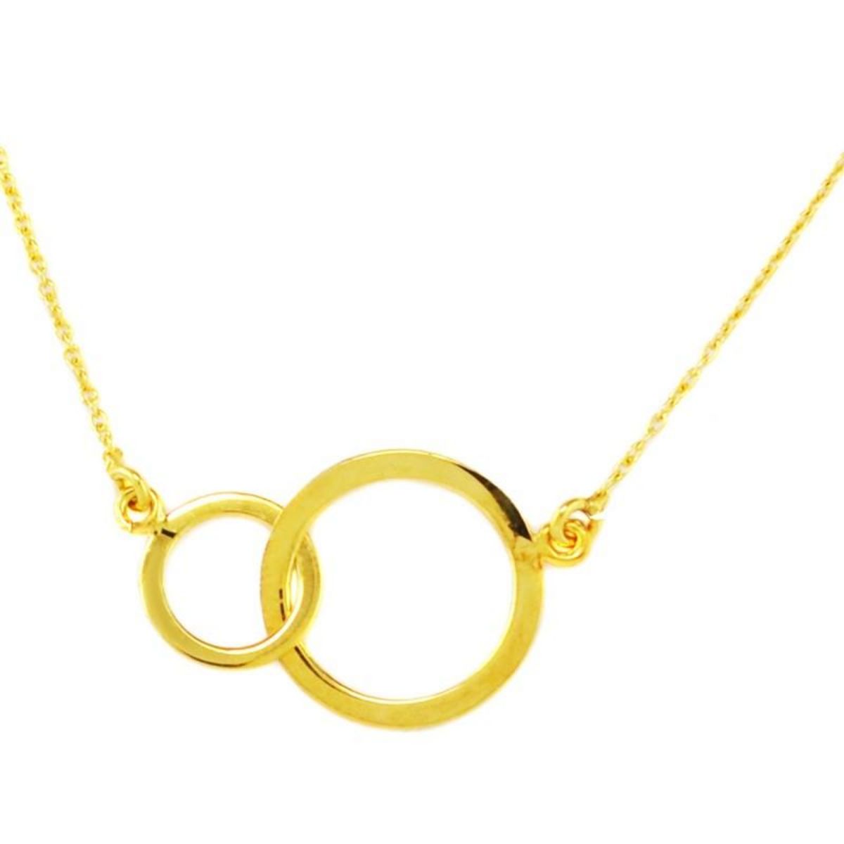 L'ATELIER D'AZUR Collier Anneaux Enlacés - Or Jaune - Femme