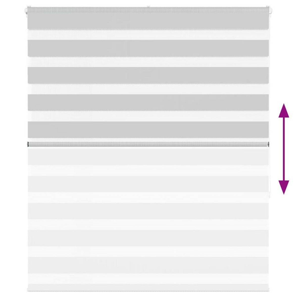 VIDAXL Store zebre gris clair largeur du tissu 130,9 cm polyester