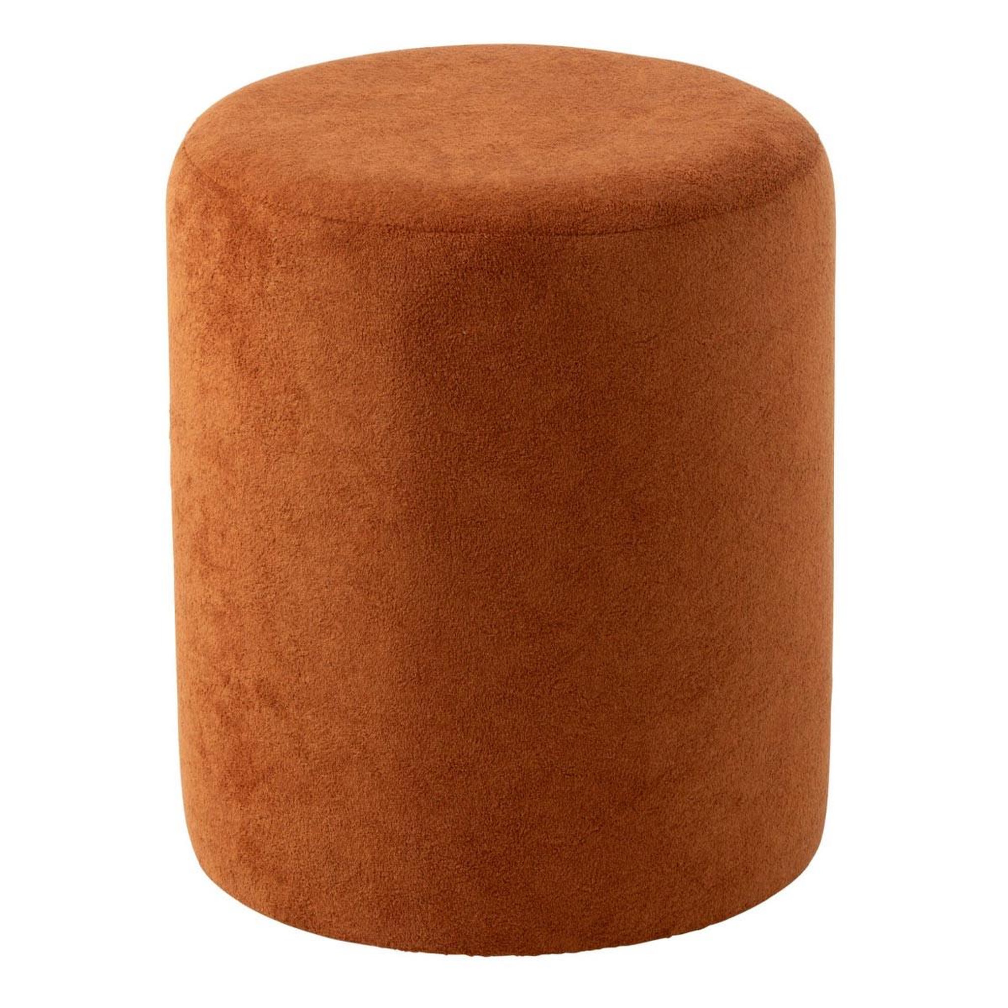 J-LINE Pouf cylindrique  moon  41cm orange