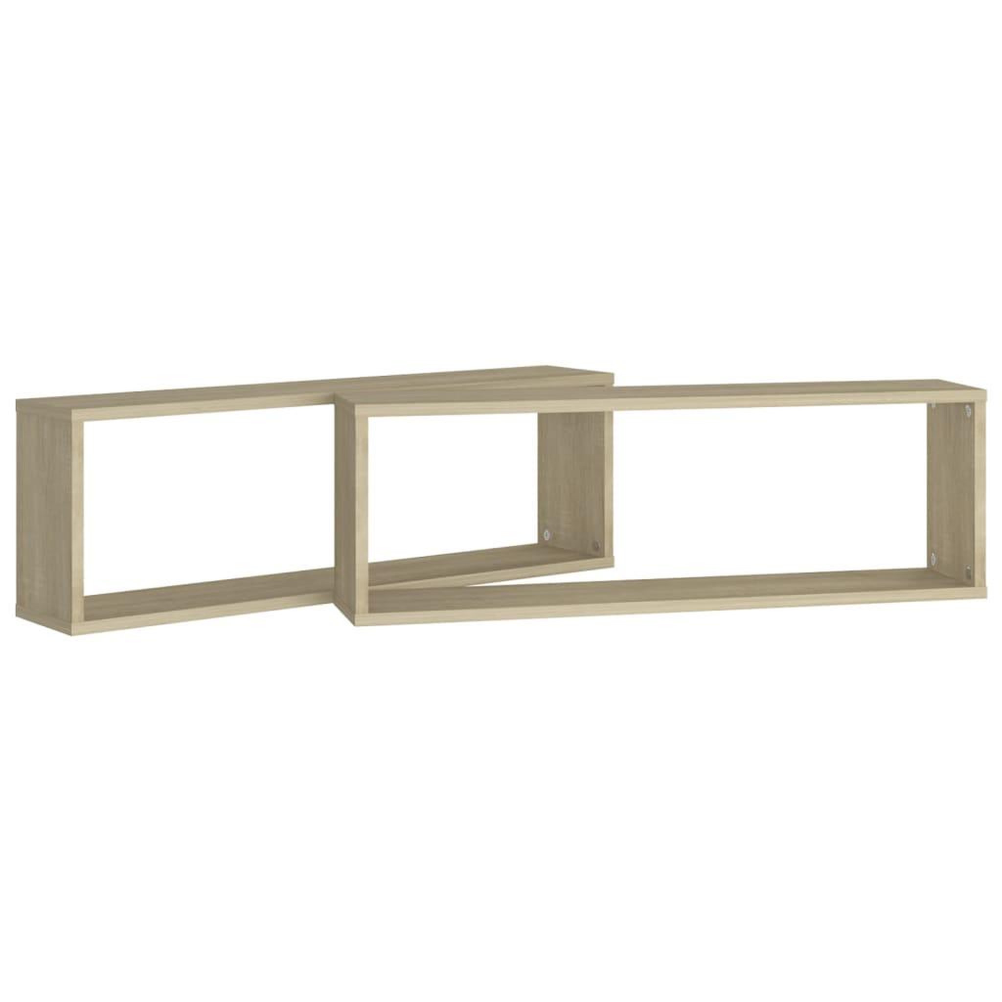 Voir la diapositive 5 : VIDAXL Etageres cube murales 2 pcs chene sonoma bois d'ingenierie