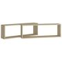 Voir la diapositive 5 : VIDAXL Etageres cube murales 2 pcs chene sonoma bois d'ingenierie
