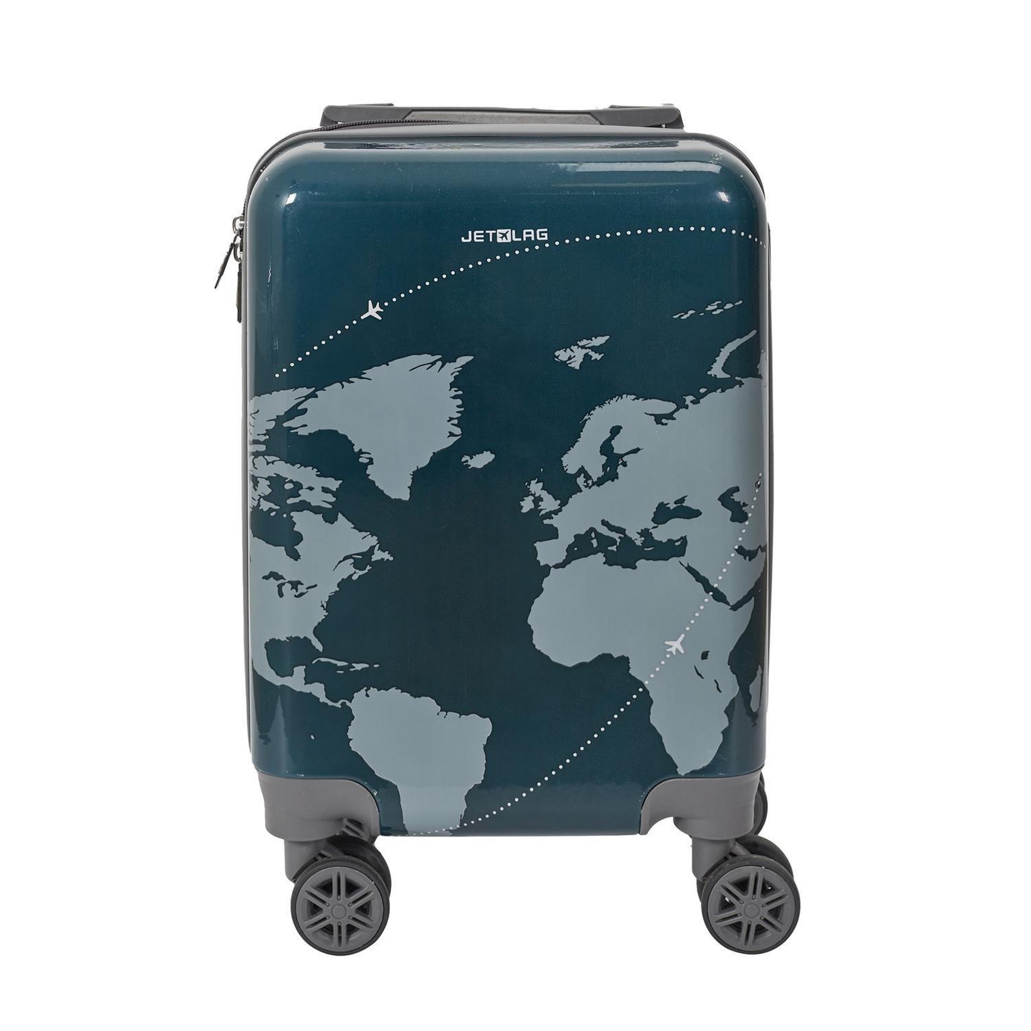 Jet lag Valise cabine carte du monde - gris