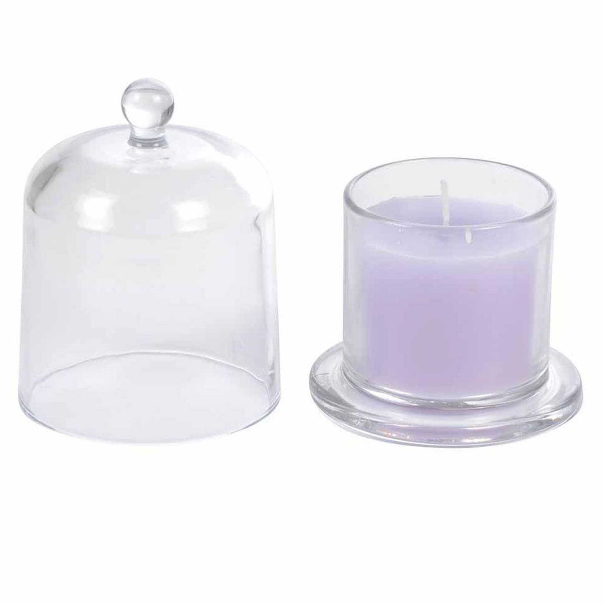 Voir la diapositive 2 : HOMEA Bougie parfumée cloche  romantique  11cm lavande