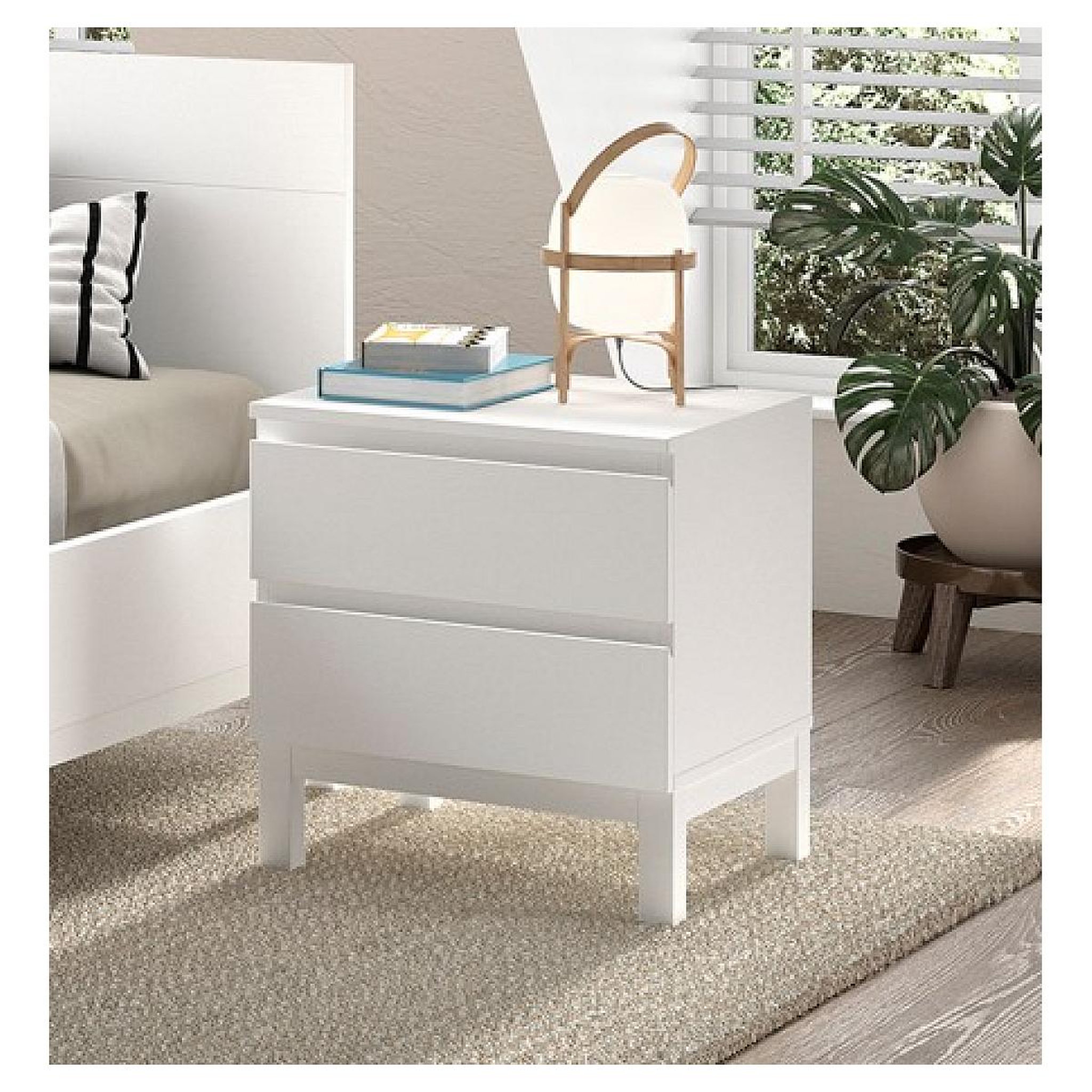 Voir la diapositive 2 : Vipack Chevet eva - couleur blanc