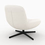 Voir la diapositive 3 : Rendez vous déco Fauteuil pivotant en tissu bouclé blanc cassé-Elvis