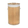 Voir la diapositive 1 : FORNORD Panier à linge rond en bambou avec couvercle