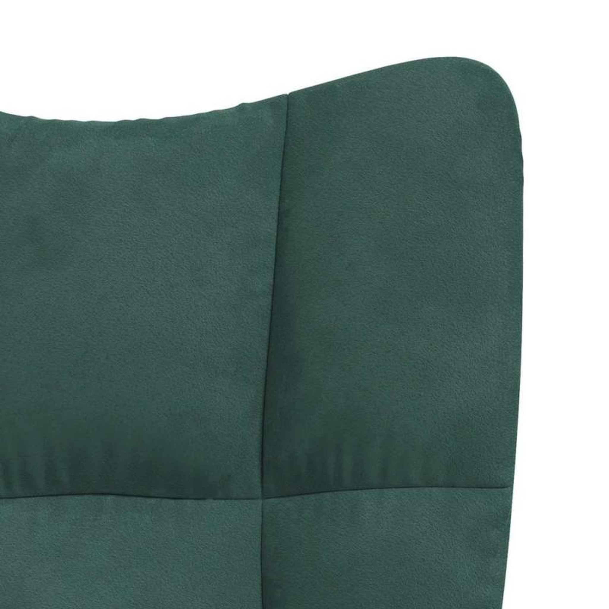 Voir la diapositive 6 : VIDAXL Chaise de relaxation Vert foncé Velours