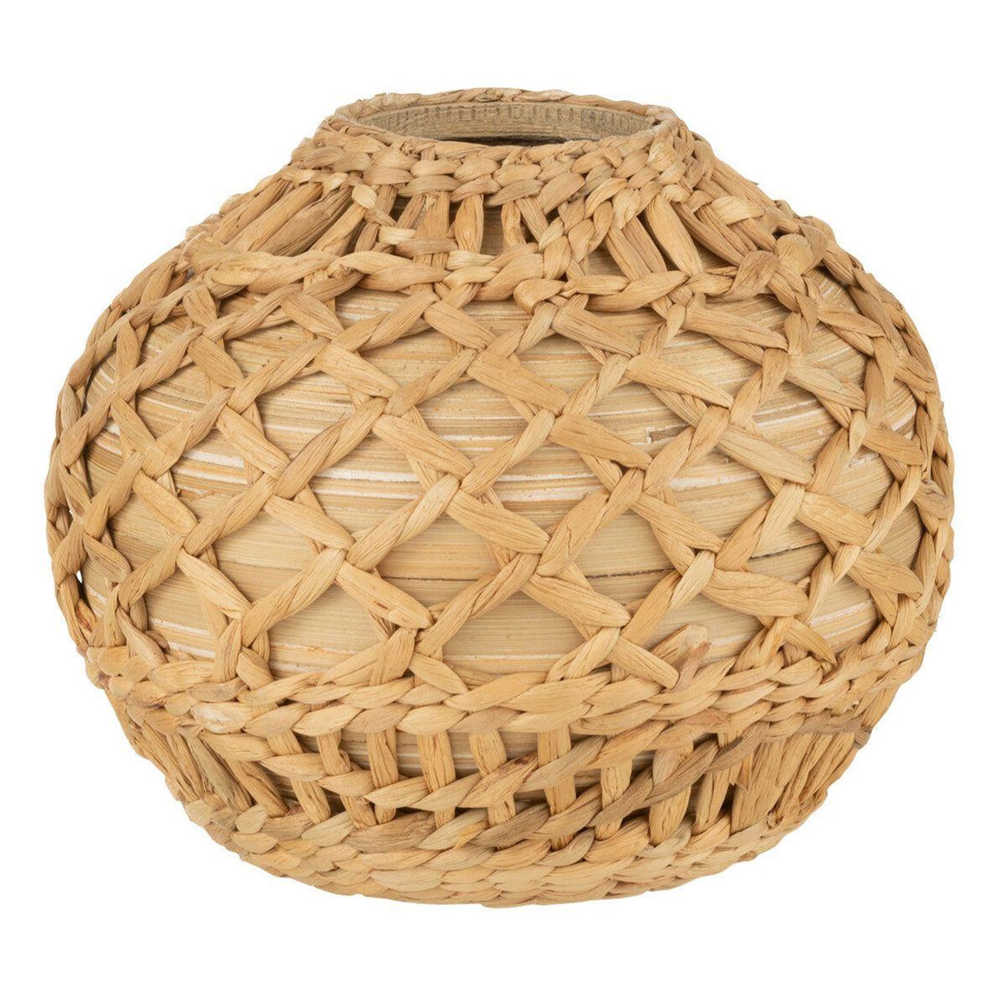 J-LINE Vase déco tressé  bambou  22cm naturel
