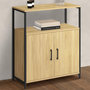 Voir la diapositive 4 : ID MARKET Buffet d'appoint 1 niche et 2 portes 70 cm DETROIT design industriel