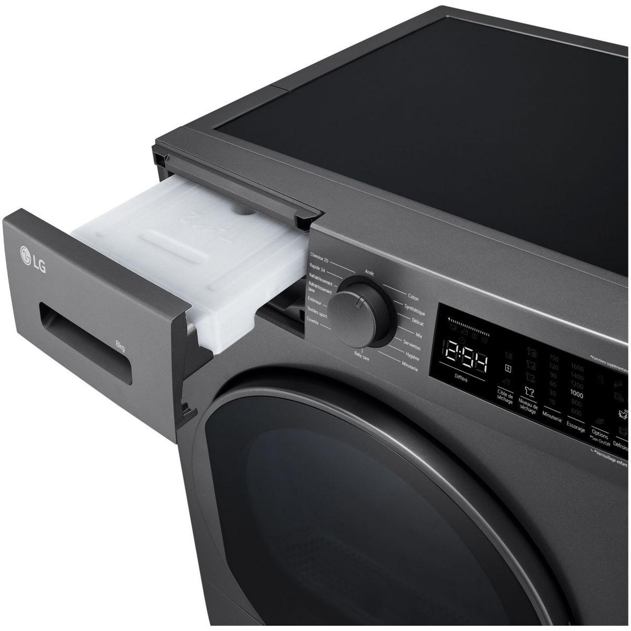 Voir la diapositive 4 : LG Sèche linge pompe à chaleur RH8D14ST