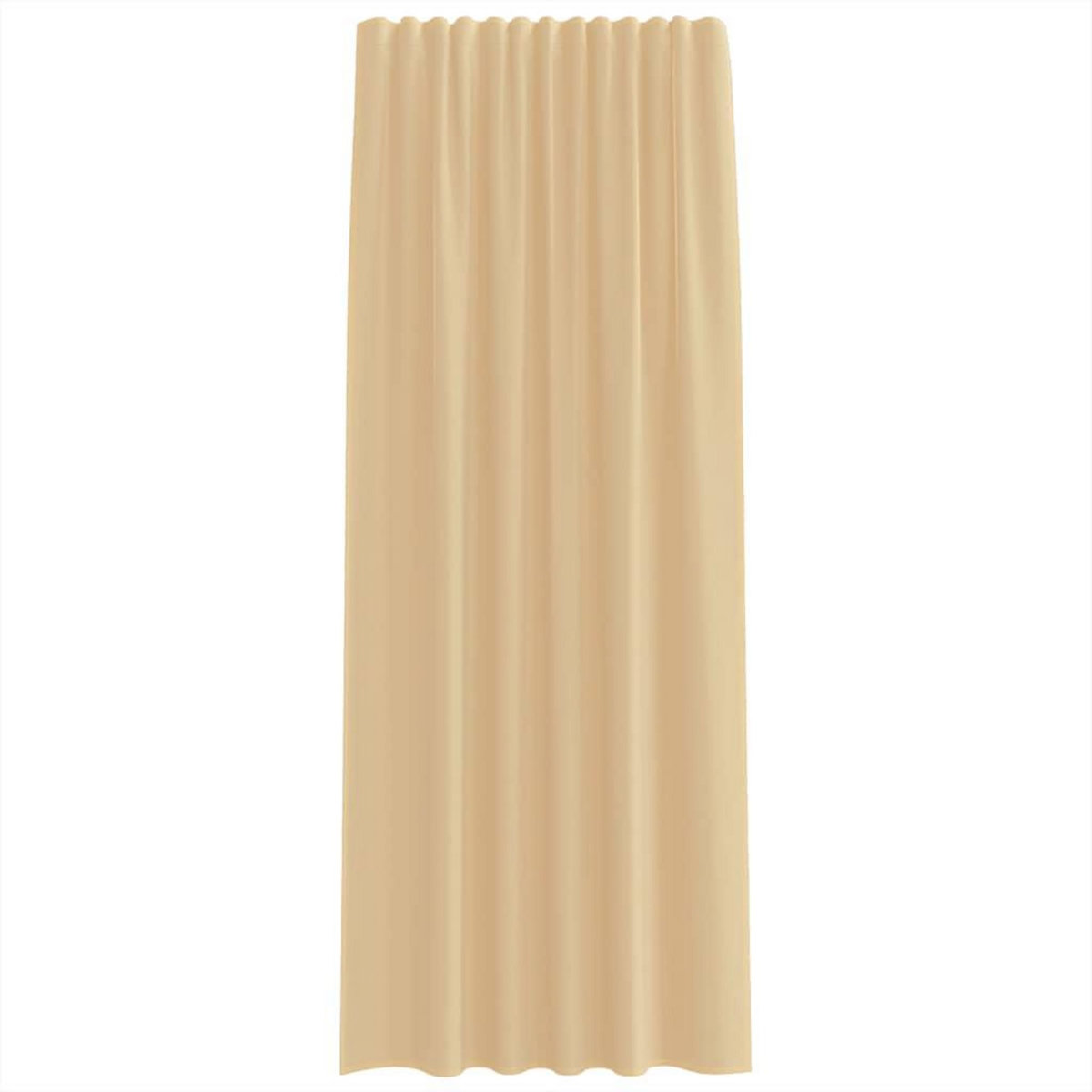 VIDAXL Rideaux en voile avec boucles 2 pcs sable 140x225 cm