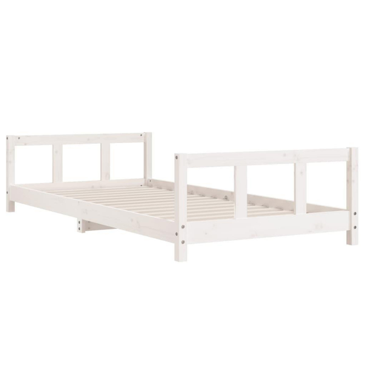 VIDAXL Cadre de lit pour enfants blanc 90x200 cm bois de pin massif