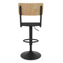 Voir la diapositive 3 : Rendez vous déco Lot de 2 chaises de bar réglables 60/80 cm en bois clair et noir-Clem