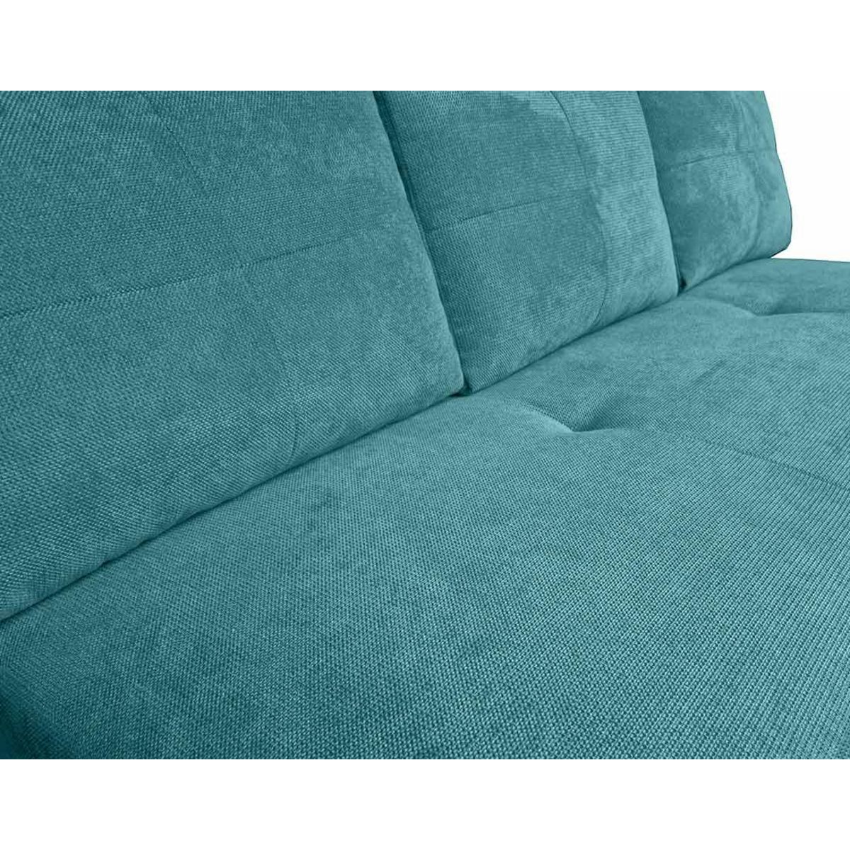 BEST MOBILIER Lucina - canapé droit 3 places - convertible avec coffre - en velours