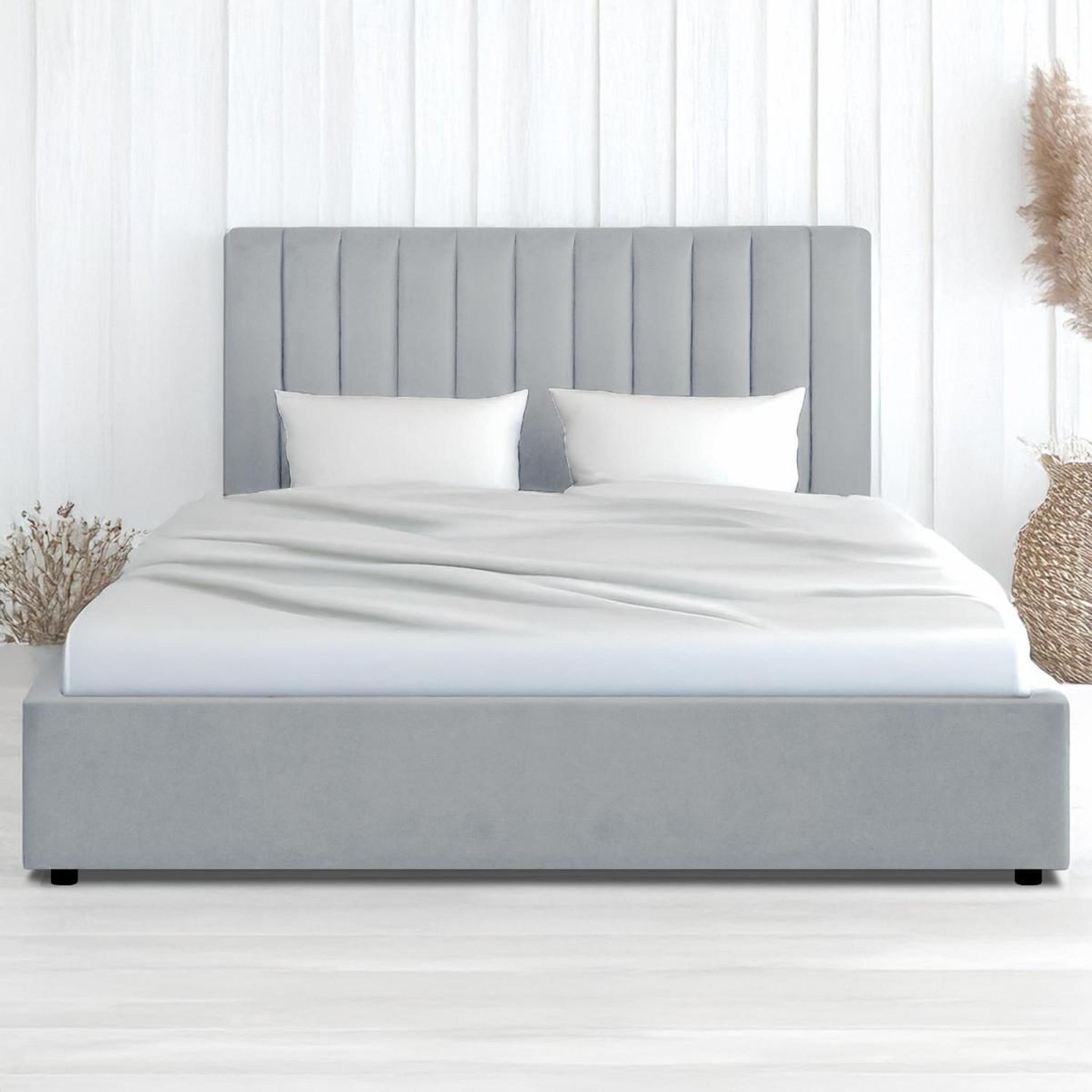 Voir la diapositive 5 : Paris Prix Pack lit coffre & matelas  dream & goodream  180x200cm argent