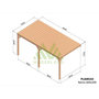 Voir la diapositive 2 : JARDIDECO Pergola adossée en bois Reims 600 x 300 cm - Maderland