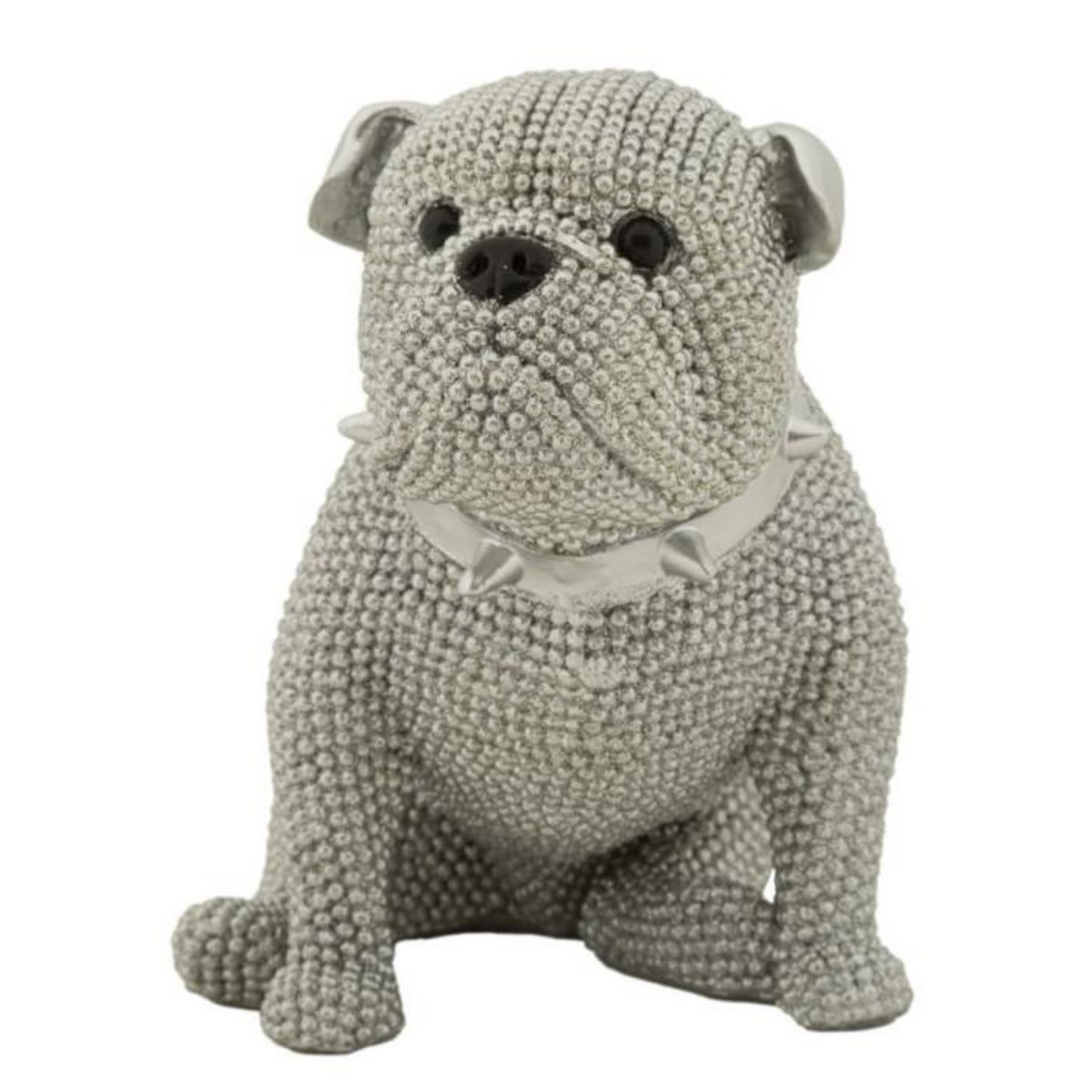Paris Prix Statuette Déco Bulldog  Sparky  17cm Argent