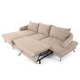 Voir la diapositive 2 : LISA DESIGN Ninon - canapé d'angle gauche 4 places convertible avec coffre en tissu texturé