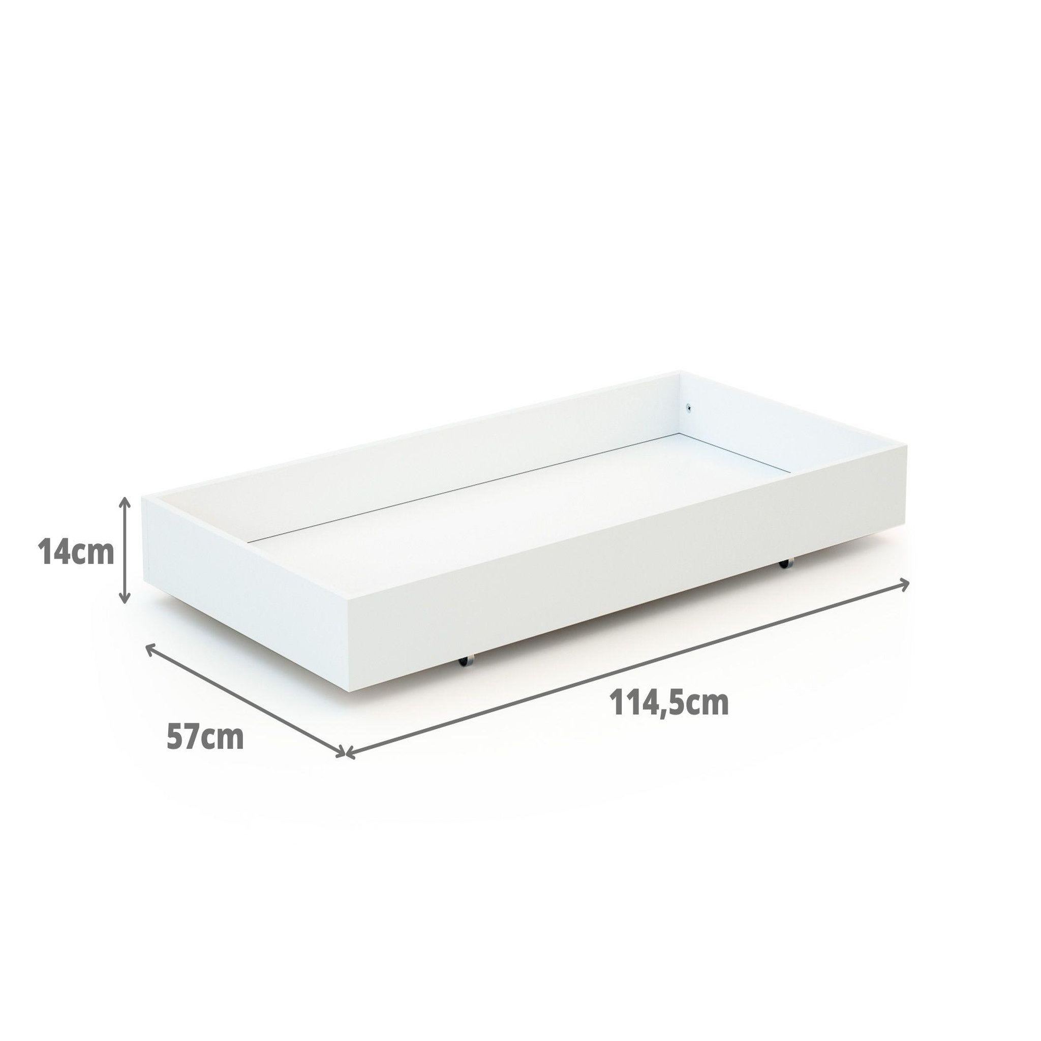 Voir la diapositive 4 : WEBABY Tiroir de lit bébé en bois rolo 60 x 120