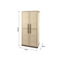 Voir la diapositive 6 : INTEC Armoire de rangement haute 2 portes 3 étagères - 70 x 39 x 165 cm - Armoire Intérieur/Exterieur Résistante INTEC