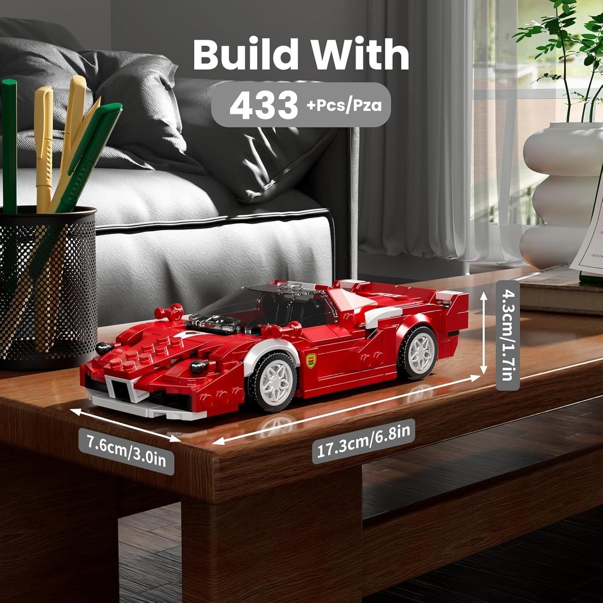 Voir la diapositive 3 : MOULD KING FXX Supercar avec vitrine de présentation