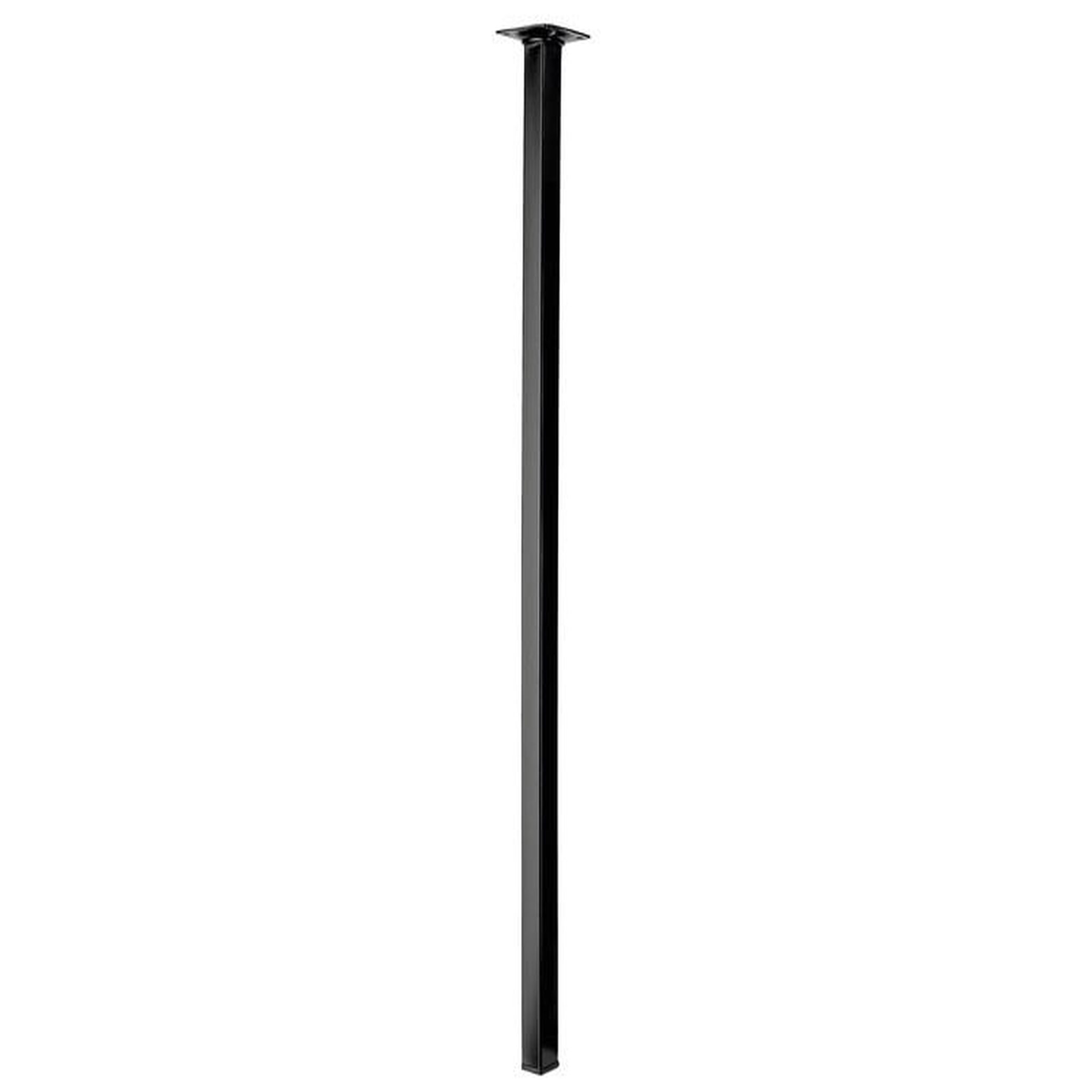 CENTRALE BRICO Pied table basse carré HETTICH fixe, H.70 cm acier époxy noir