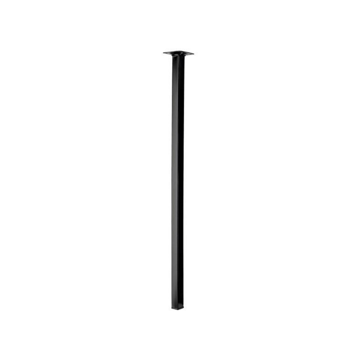 CENTRALE BRICO Pied table basse carré HETTICH fixe, H.70 cm acier époxy noir