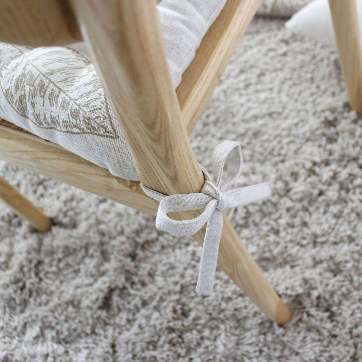 TOILINUX Galette de chaise en coton recyclée NATURA