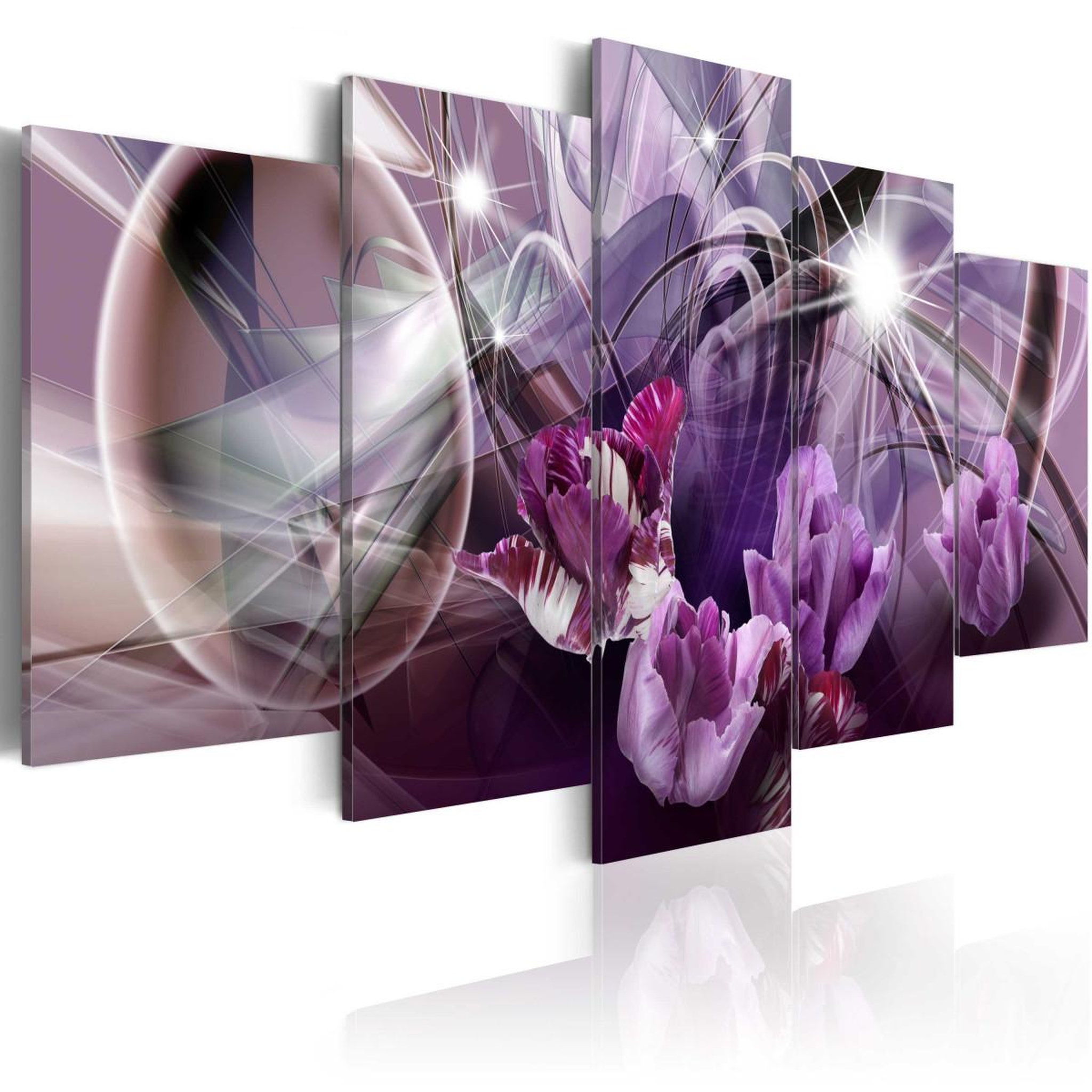 Paris Prix Tableau imprimé  purple of tulips. Coloris disponibles : Multicolore