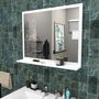 Voir la diapositive 3 : Ensemble de salle de bain meuble sous vasque 3 tiroirs + vasque + miroir + colonne FARO