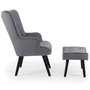 Voir la diapositive 3 : Paris Prix Fauteuil & Pouf Scandinave  Nomi  100cm Gris