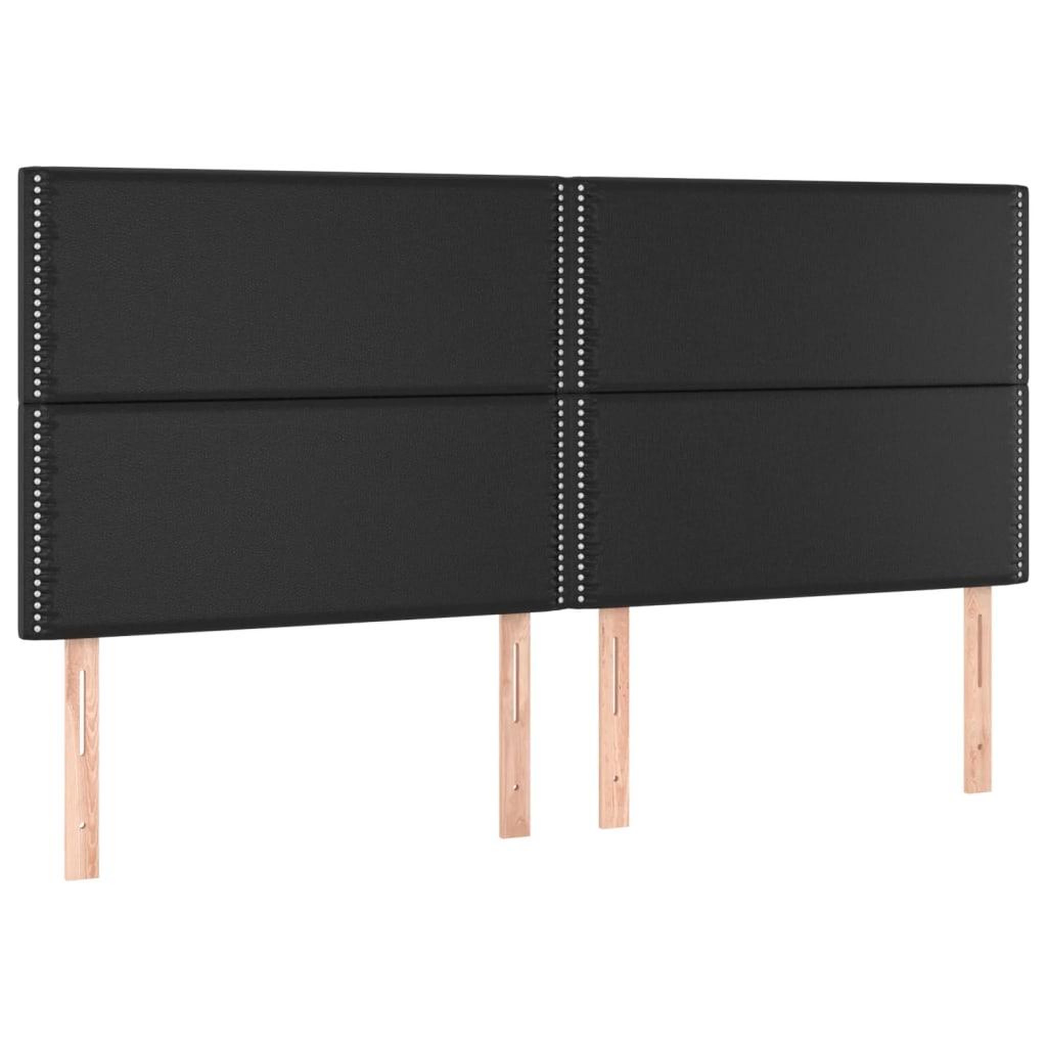 Voir la diapositive 2 : VIDAXL Tetes de lit 4 pcs Noir 100x5x78/88 cm Similicuir