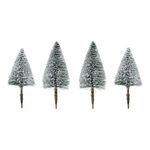 ATMOSPHERA Lot de 4 Sujets de Noël à Clip  Sapin  20cm Vert