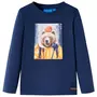 VIDAXL T-shirt enfants a manches longues melange bleu marine 140