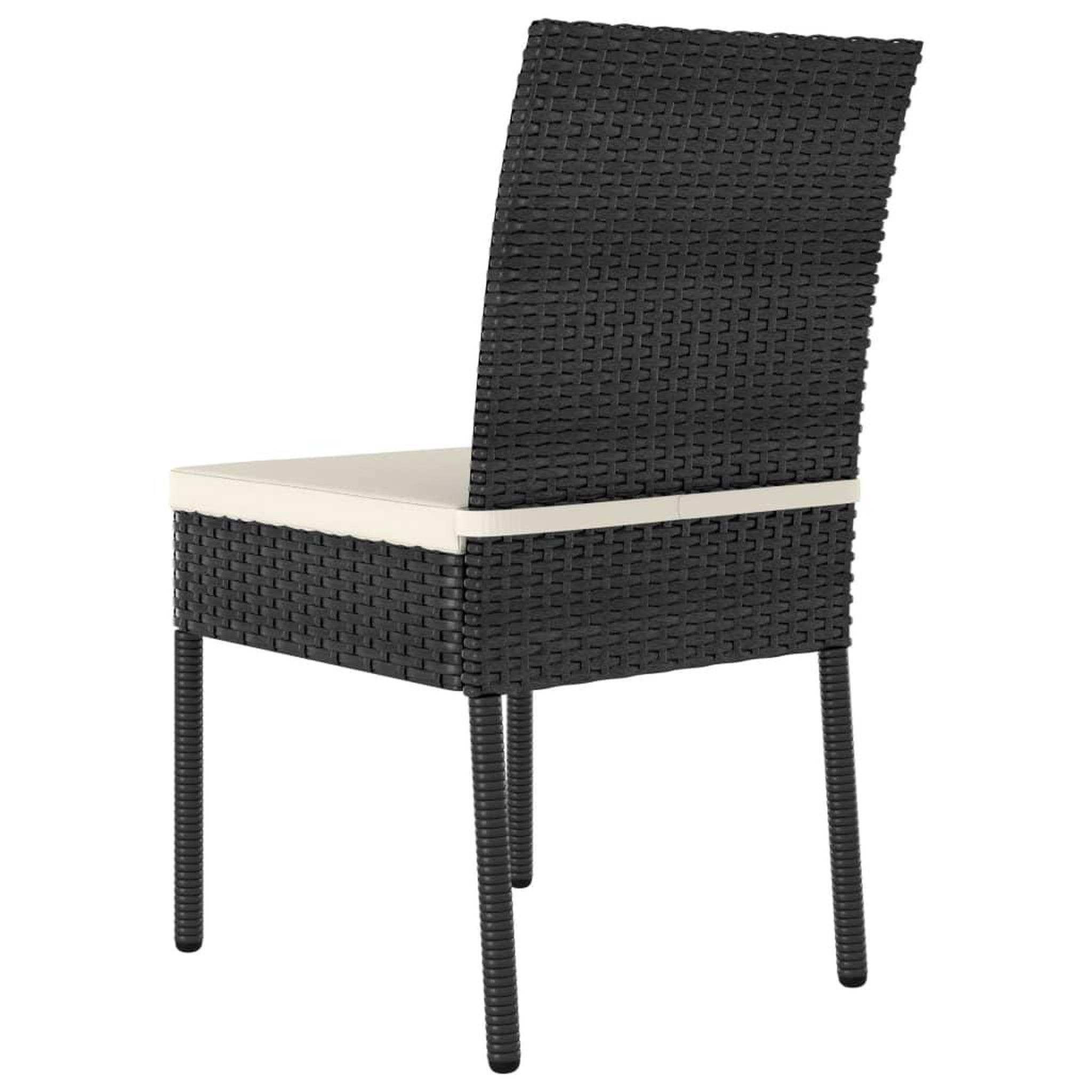 Voir la diapositive 4 : VIDAXL Chaises a manger de jardin lot de 2 Resine tressee Noir