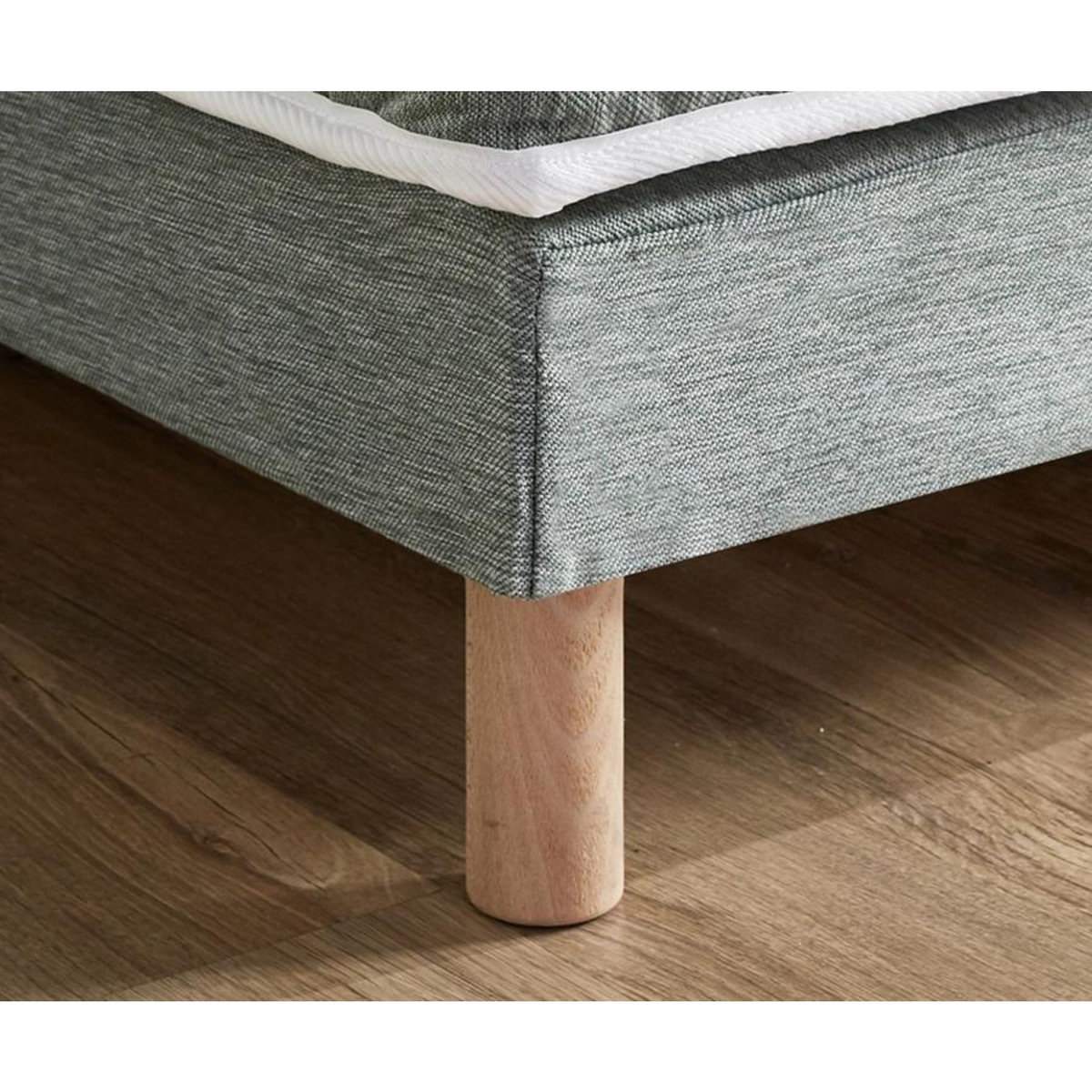 IDLITERIE Sommier tapissier à lattes vert celadon made in France