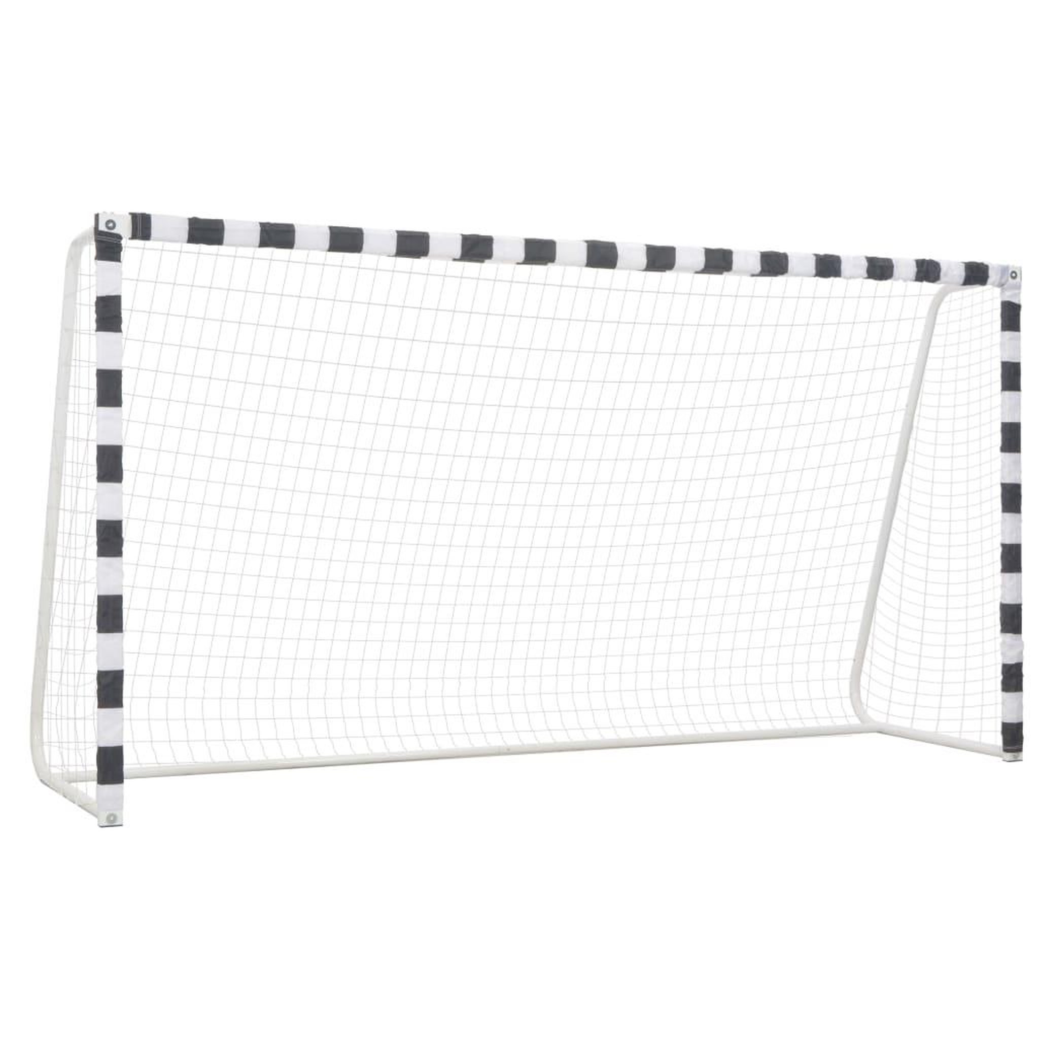 VIDAXL But de football 300x160x90 cm Metal Noir et blanc