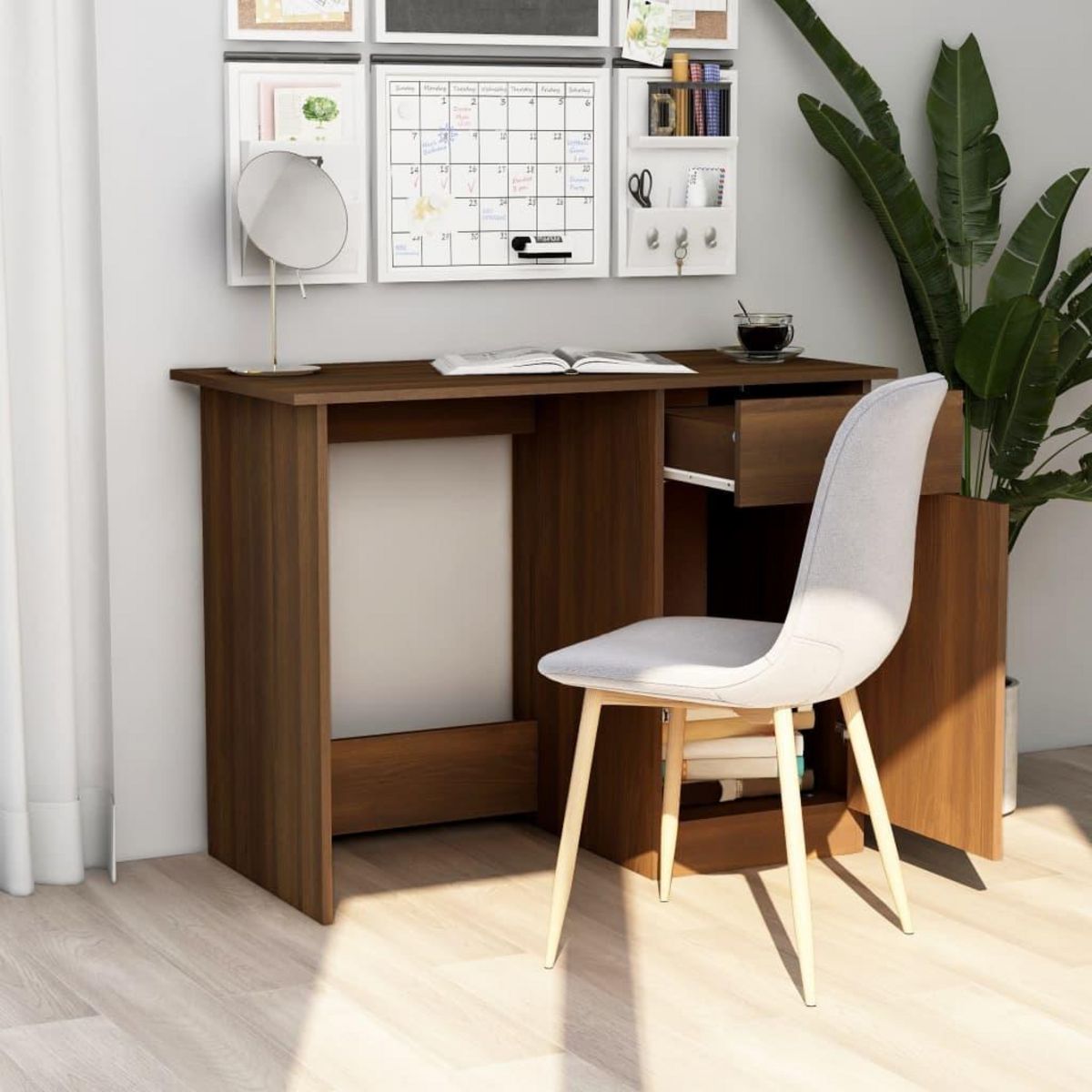 VIDAXL Bureau Chene marron 100x50x76 cm Bois d'ingenierie