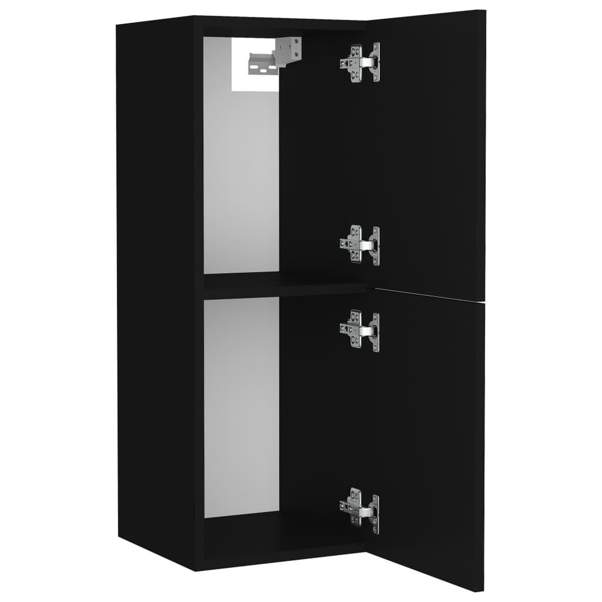 Voir la diapositive 4 : VIDAXL Armoire de salle de bain Noir 30x30x80 cm Bois d'ingenierie