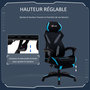 Voir la diapositive 4 : VINSETTO Vinsetto Fauteuil gaming chaise gamer réglable pivotant dossier inclinable repose-pied polyester bleu noir
