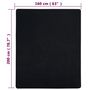 Voir la diapositive 6 : VIDAXL Drap-housse Jersey Noir 160x200 cm Coton