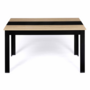Voir la diapositive 3 : ID MARKET Table à manger rectangle GEORGIA 6 personnes noire et imitation hêtre 140 x 90 cm
