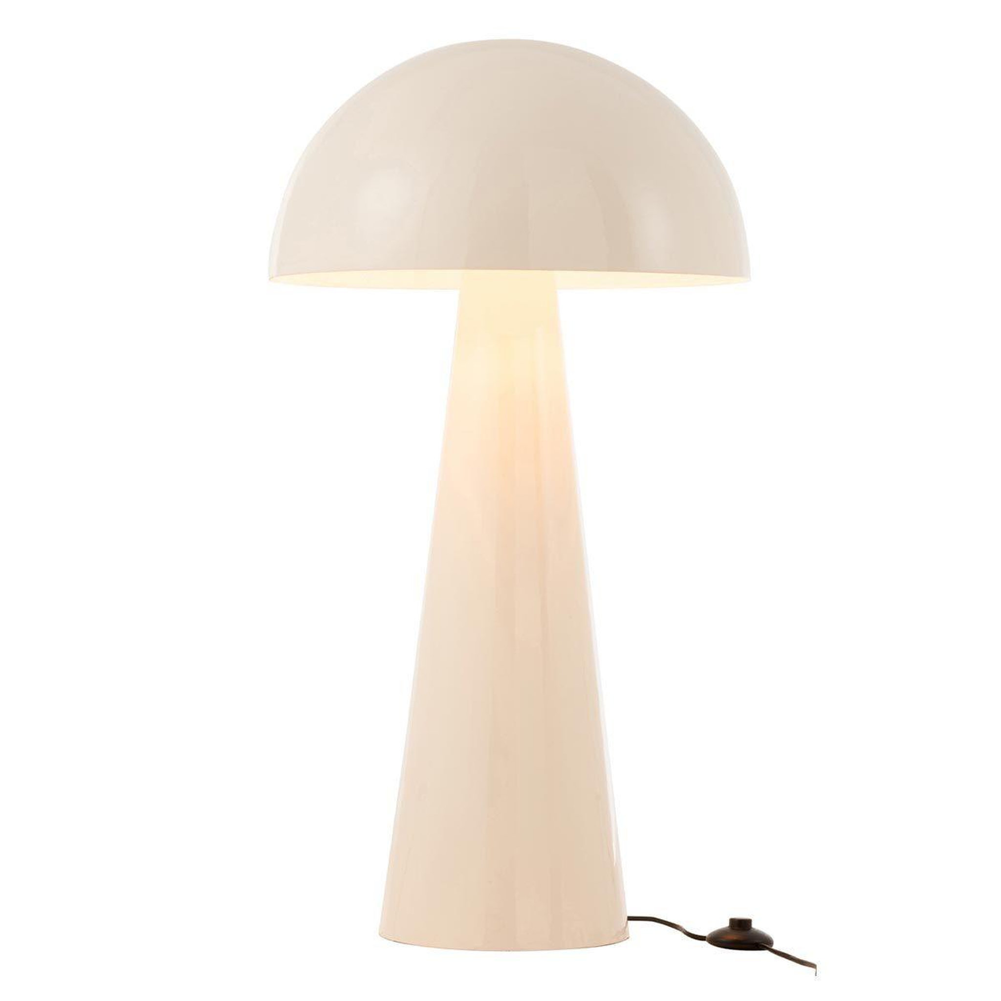 Voir la diapositive 2 : J-LINE Lampadaire  Champignon Brillant  99cm Blanc
