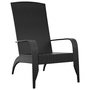 Voir la diapositive 2 : VIDAXL Chaise de jardin Adirondack Noir Resine tressee