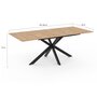 Voir la diapositive 6 : ID MARKET Table à manger extensible rectangle ALIX 6-10 personnes bois et noir 160-200 cm